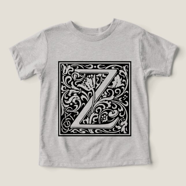 Letter Z Medieval Monogram Art Nouveau (Design Vorderseite)