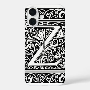 Letter Z Medieval Monogram Art Nouveau iPhone 16 Hülle