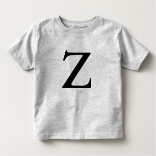 Letter Z mit Monogramm Schwarzes Shirt