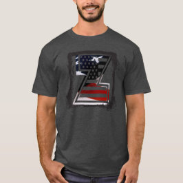 Letter Z Monogram Initial Patriotic USA Flag T-Shirt