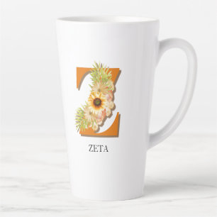 Letter Z Sunflower Monogram mit Name Milchtasse