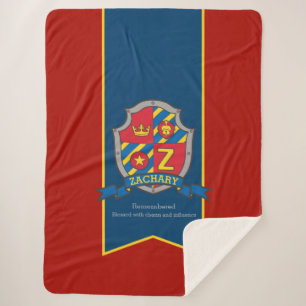 Letter Z Zachary individuelle Name bedeutet Wappen Sherpadecke