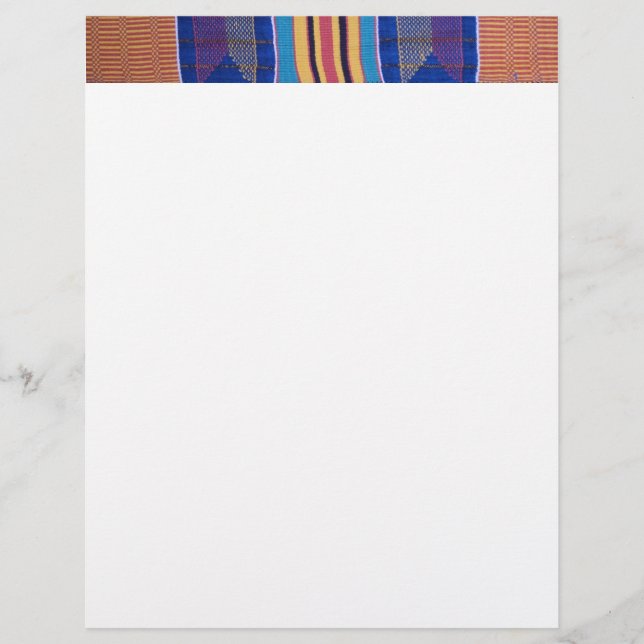 Letterhead, afrikanischer Textil # 2 (Vorderseite)