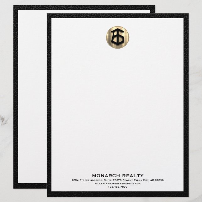 Letterhead der Custom Real Estate Agency Briefbogen (Vorne/Hinten)