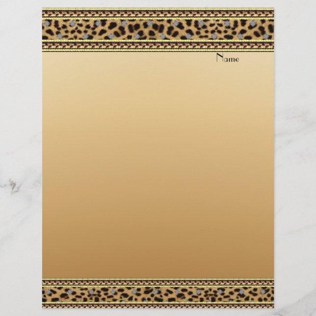 Letterhead Gold Leopard Border (Vorderseite)