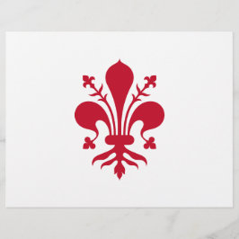 Letterhead mit Flag Florenz, Toskana Briefbogen