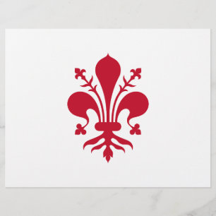 Letterhead mit Flag Florenz, Toskana Briefbogen