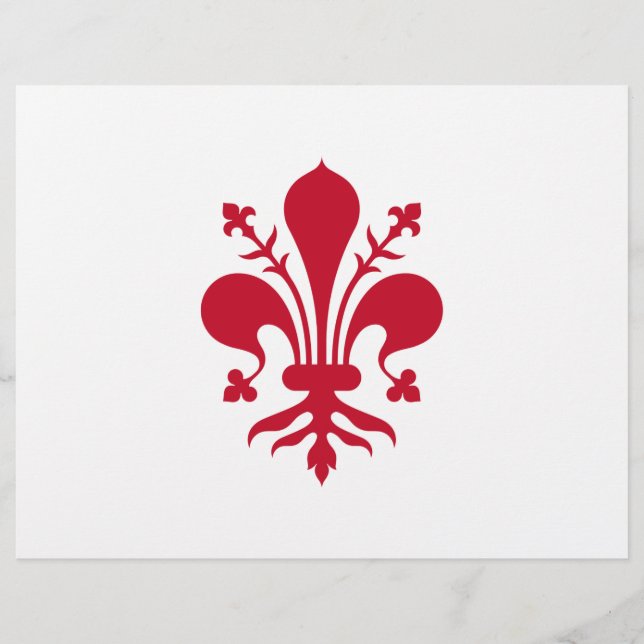 Letterhead mit Flag Florenz, Toskana Briefbogen (Vorderseite)