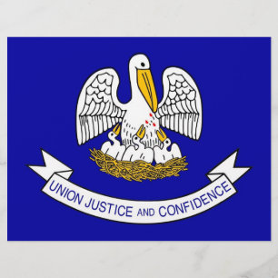 Letterhead mit Flag Louisiana, USA