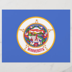 Letterhead mit Flag Minnesota, USA