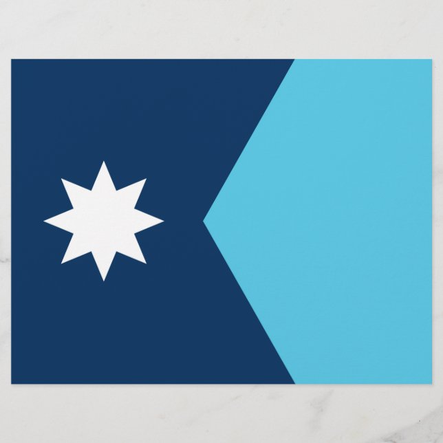 Letterhead mit Flag Minnesota, USA Briefbogen (Vorderseite)