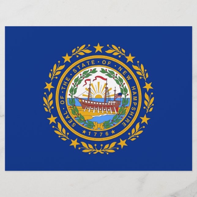 Letterhead mit Flag New Hampshire, USA (Vorderseite)