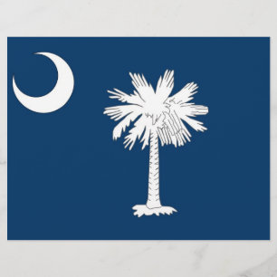 Letterhead mit Flag South Carolina, USA
