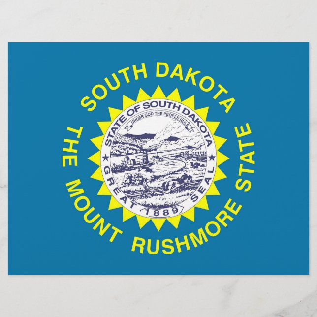 Letterhead mit Flag South Dakota, USA (Vorderseite)