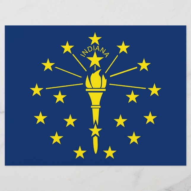 Letterhead mit Flag von Indiana, USA (Vorderseite)