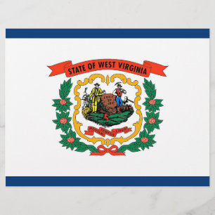 Letterhead mit Flag West Virginia, USA