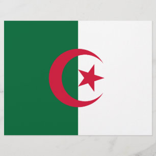 Letterhead mit Flagge Algeriens