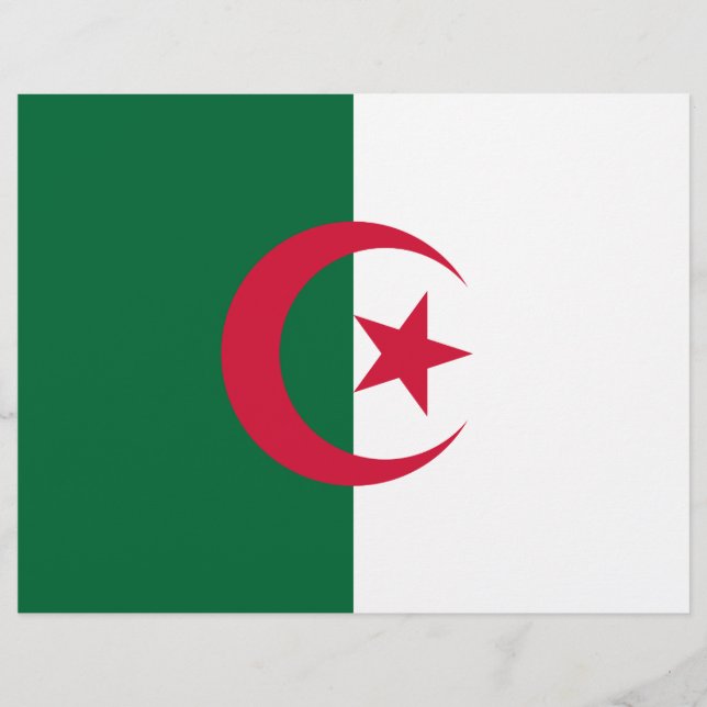 Letterhead mit Flagge Algeriens (Vorderseite)