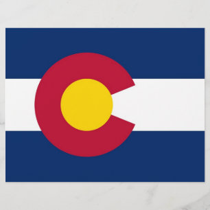 Letterhead mit Flagge Colorado