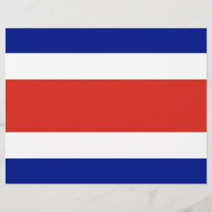 Letterhead mit Flagge Costa Ricas