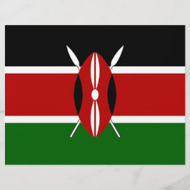 Letterhead mit Flagge Kenias