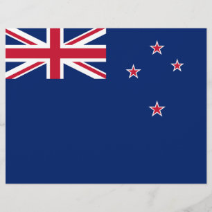 Letterhead mit Flagge Neuseelands Briefbogen