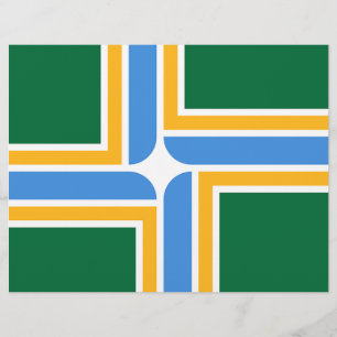 Letterhead mit Flagge Portlands, Oregon