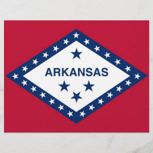 Letterhead mit Flagge von Arkansas
