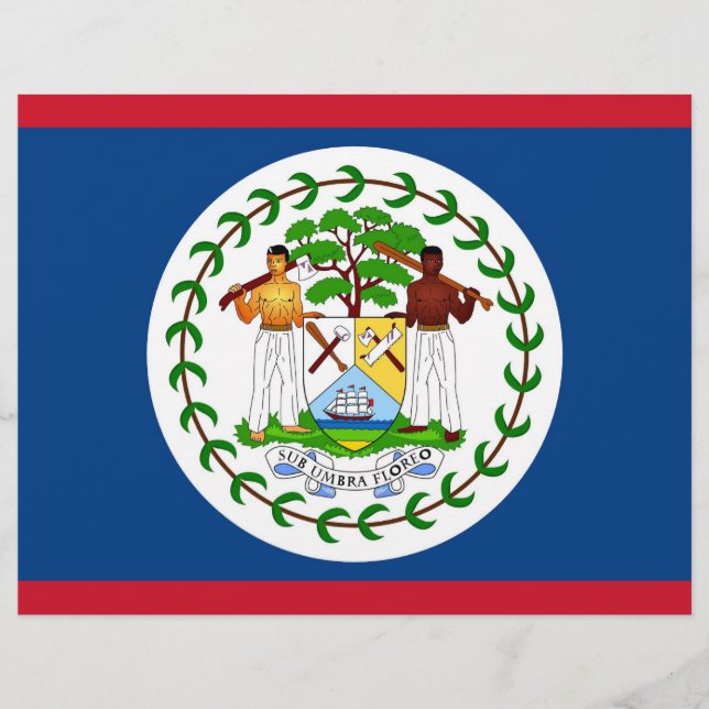 Letterhead mit Flagge von Belize (Vorderseite)