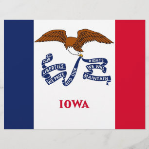 Letterhead mit Flagge von Iowa