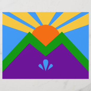 Letterhead mit Flagge von Manitou Springs, Colorad Briefbogen