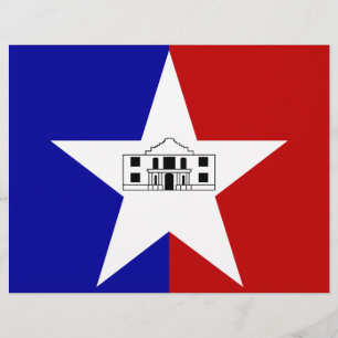 Letterhead mit Flagge von San Antonio, USA