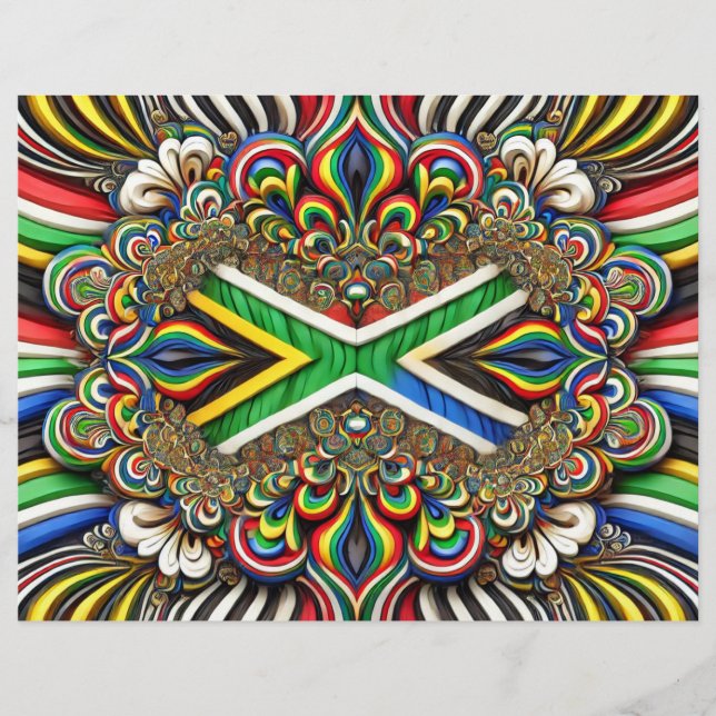 Letterhead mit südafrikanischem Farbdesign (Vorderseite)