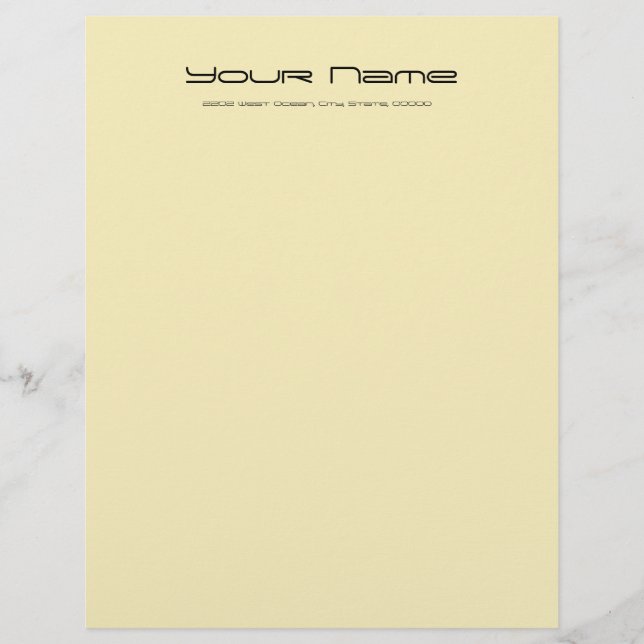 Letterhead Stationery Basic Paper/lt Gold Color (Vorderseite)