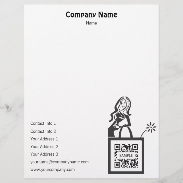 Letterhead Template Shop Girl (Vorderseite)