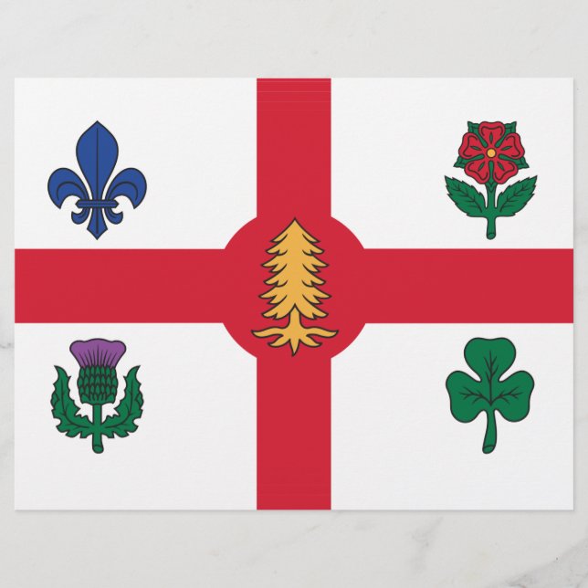Letterhead with Flag of Montreal, Canada Briefbogen (Vorderseite)