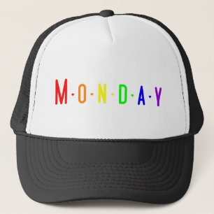 Lettering Design ‘Monday’ in Rainbow Colors Truckerkappe