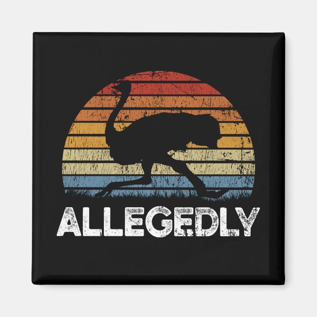 Letterkenny angeblich Ostrich Vintag Retro Sunset Magnet (Vorne)