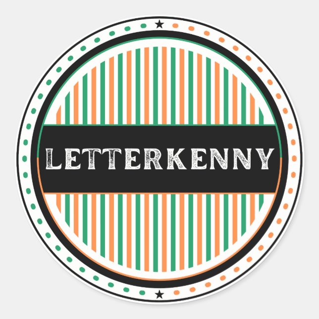 Letterkenny City Pride Emblem – Irish Identity Runder Aufkleber (Vorderseite)