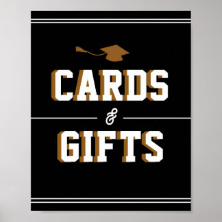 Letterman-Abschluss BLACK Karten & Geschenke Poster