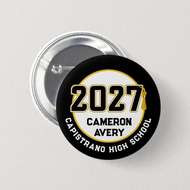 Letterman Abschlussjahrgang 2027 Button (Vorne & Hinten)