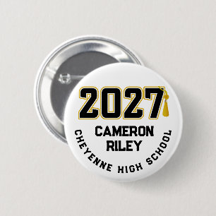 Letterman Abschlussjahrgang 2027 Diplomierung Button