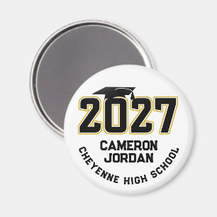 Letterman Abschlussjahrgang 2027 Diplomierung Magnet