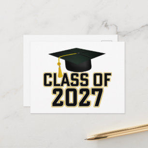 Letterman Abschlussjahrgang 2027 Diplomverleihung Postkarte