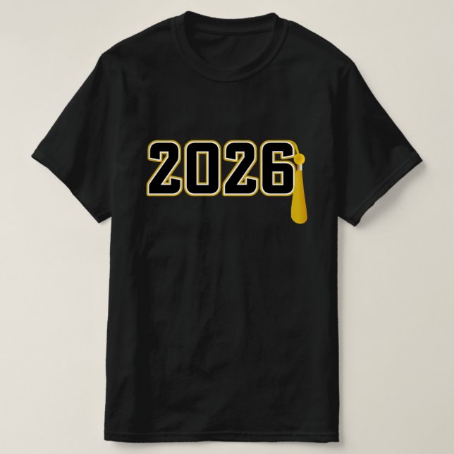 Letterman-Abschlussklasse 2026 T-Shirt (Design vorne)