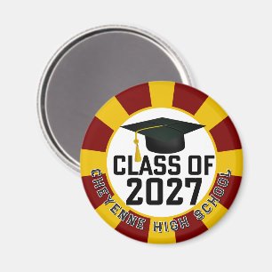 Letterman Abschlussklasse 2027 Abitur Magnet