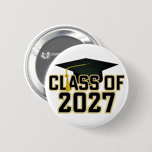 Letterman Abschlussklasse 2027 Diplomfeier Button (Vorne & Hinten)