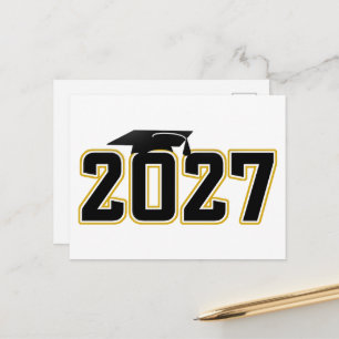 Letterman Abschlussklasse 2027 Diplomfeier Postkarte