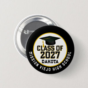Letterman Abschlussklasse 2027 Diplomierung Button