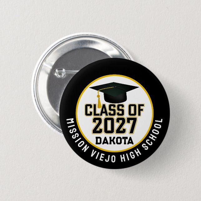 Letterman Abschlussklasse 2027 Diplomierung Button (Vorne & Hinten)